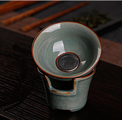 10pcs/lot Chinese Tea Set Thicker Glaze Porcelain Gaiwan Tureen Tea Pot Cups New