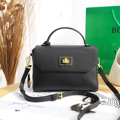 White Elegant Tote Bag Genuine Leather Handbag Cowhide Shoulder Crossbody Bags