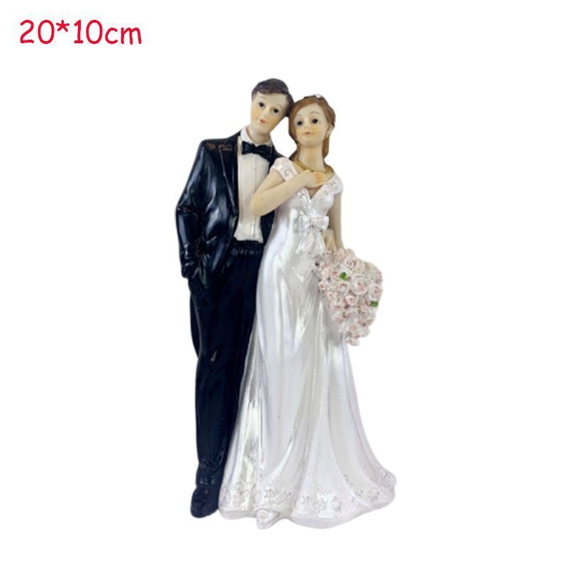 Wedding Cake Topper Resin Bride Groom Figurines Miniatures DIY Crafts Decoration