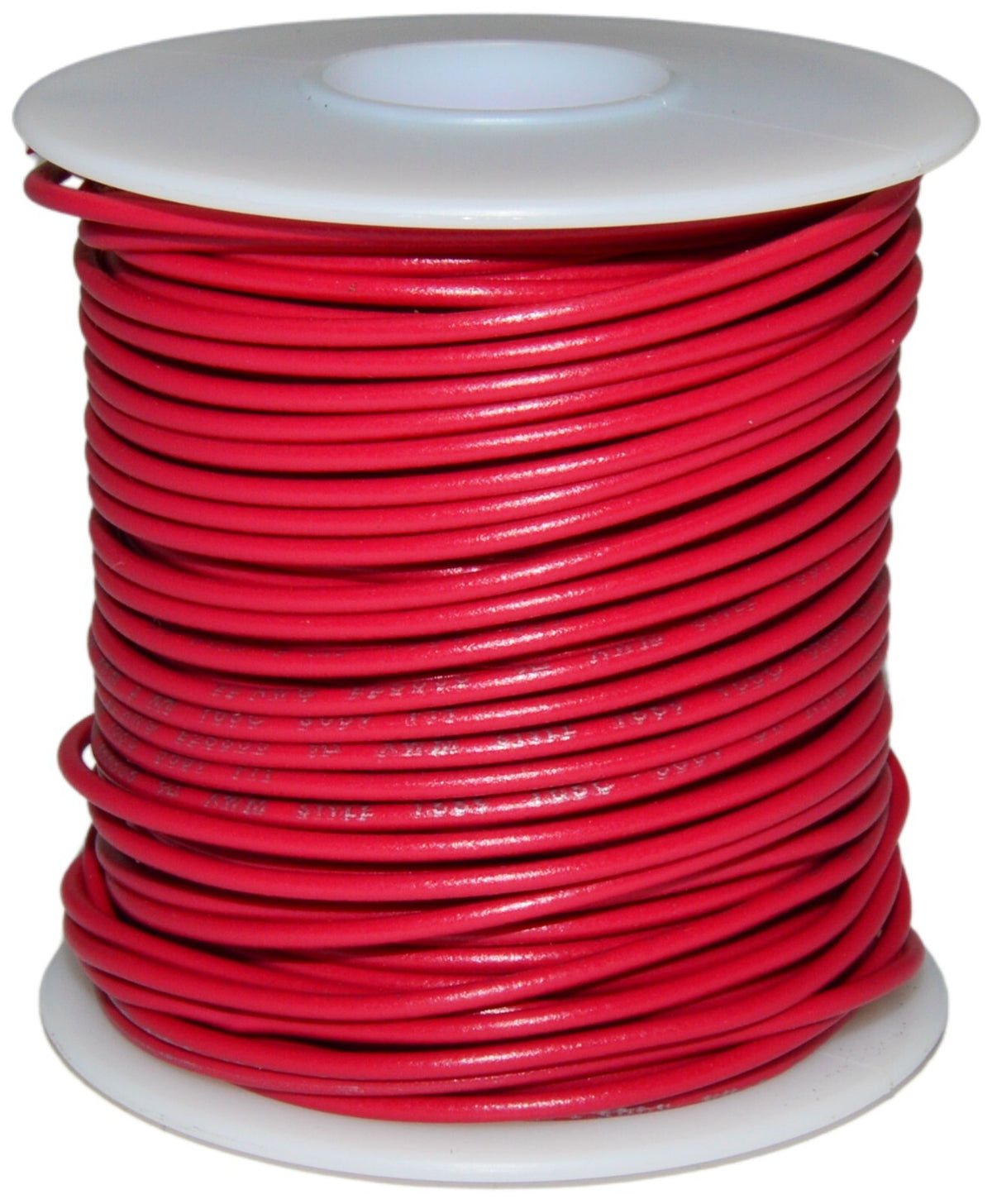 100 Feet Red 22 Gauge Solid Hook-Up Wire, Tinned Copper, PVC Insulation