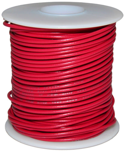 100 Feet Red 22 Gauge Solid Hook-Up Wire, Tinned Copper, PVC Insulation