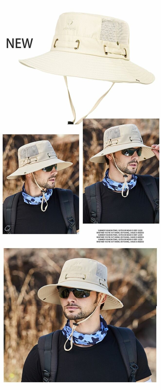 Summer Bucket Hat Mesh Breathable Outdoor Fishing Mountaineering Hiking Foldable