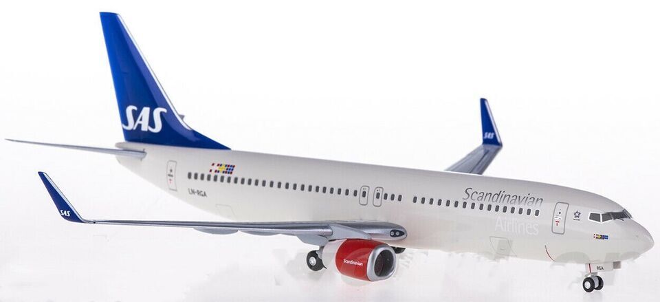 1:200 Hogan SAS Scandinavian Airlines BOEING 737-800 Airplane ABS Plastic Model