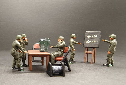 1/72 10Pcs World War II German Command Table and Chair Scene Model