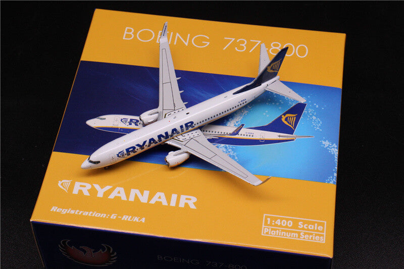 Phoenix Ryanair for Boeing B737-800 G-RUKA 1:400 DIECAST plane Pre-builded Model