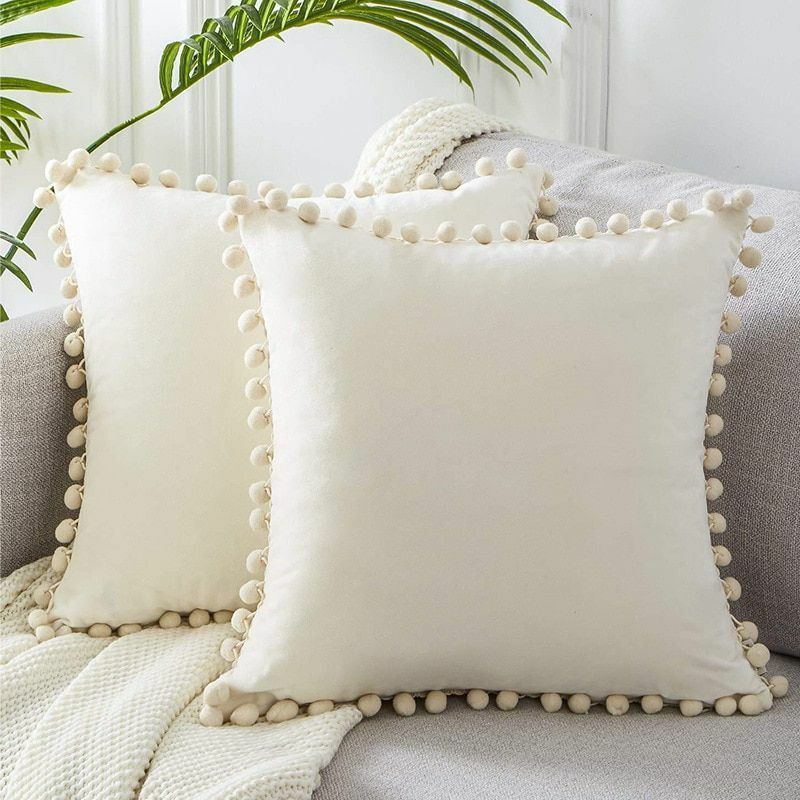 Cushion Cover Soft Velvet Decorative Pillows Throw Case Solid Luxury Homes Seat