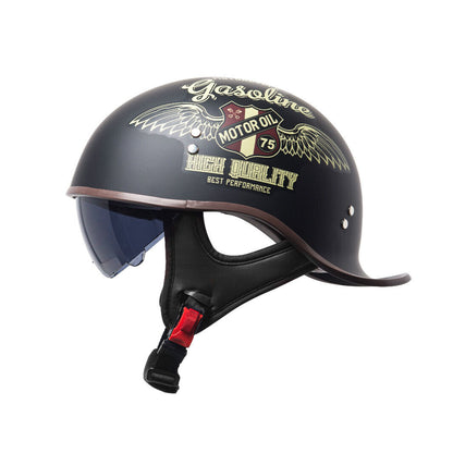 Retro Lightweight Open Face Motorcycle Helmet Fashion Helmet with Internal Visor