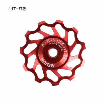 Rear Derailleur Guide Wheel 2pcs MTB Road Bike Ceramic Pulley 7005 11T Cycling