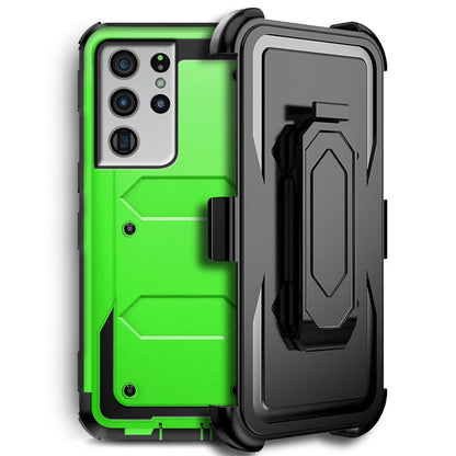 For Samsung Galaxy S21 Ultra/+/FE 5G Case Shockproof Clip Stand Cover Accessory