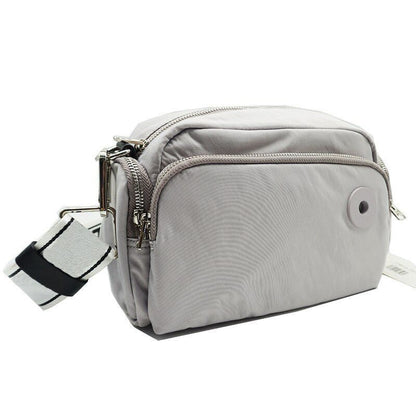 Nylon Medium Size Messenger Bag Fashion Shoulder Bag Purse Grey/Blue/Black/White