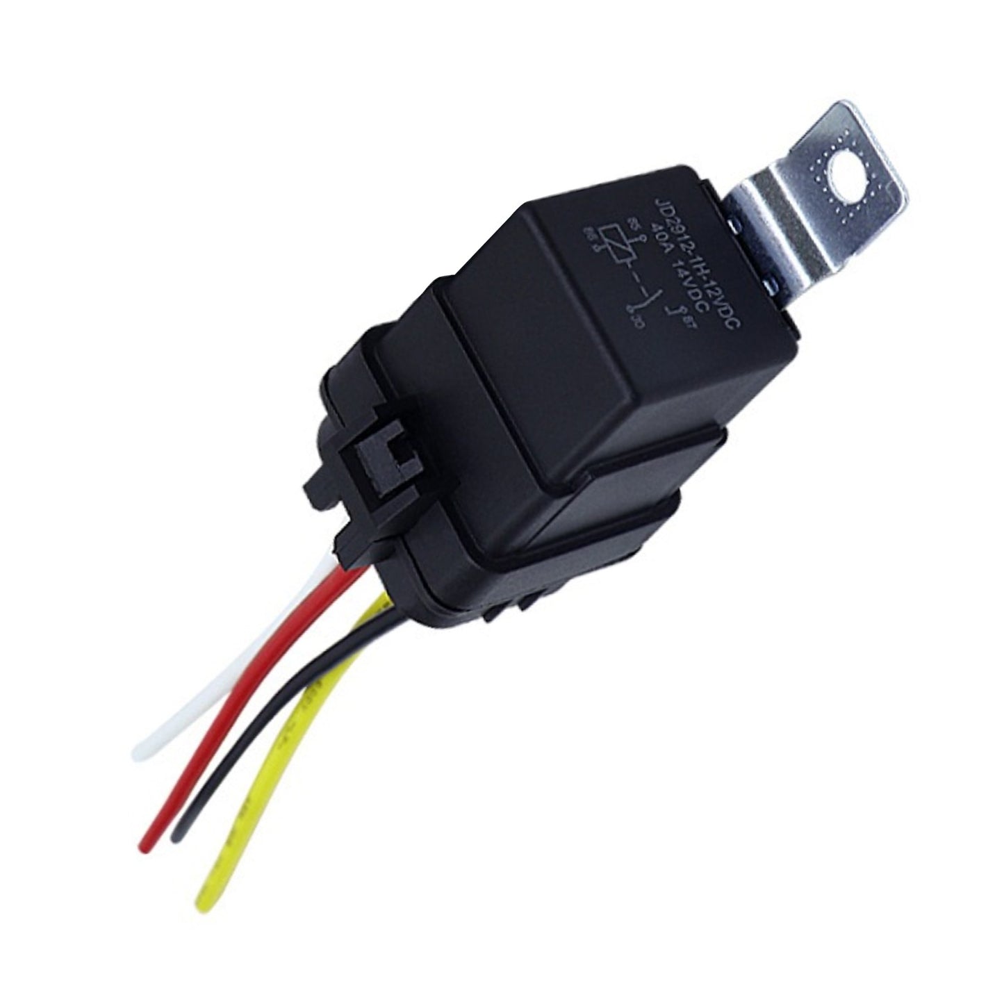 DC 12V 4Pin Automobile Relay Waterproof Integrated Wired Auto Relay Holder
