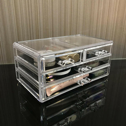 Acrylic Jewelry & Cosmetic Storage Display Box (9.5" x 5.5" x 4.5")