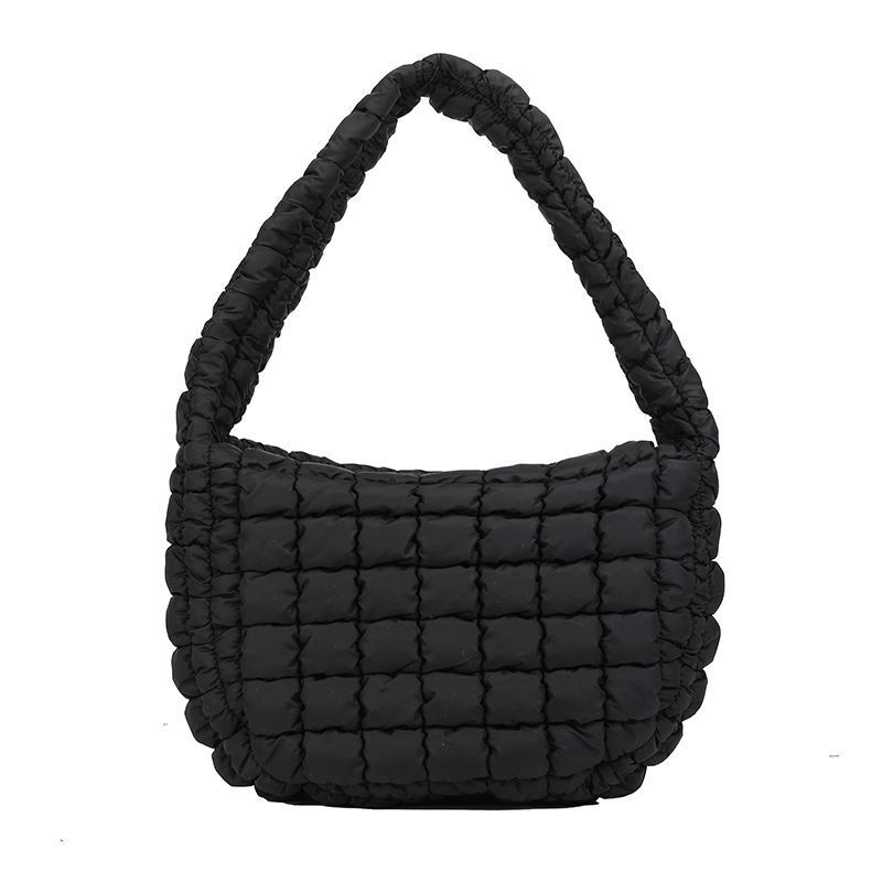 Leisure Personalized Shoulder Bag Pleated Cloud Soft Handbag Large Underarm Bag