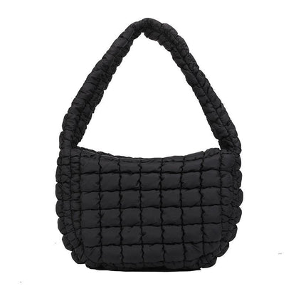Leisure Personalized Shoulder Bag Pleated Cloud Soft Handbag Large Underarm Bag