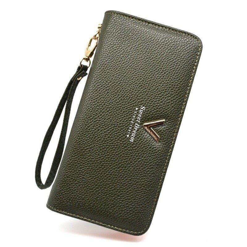 Female Leather Purse Wallets WomenClutch Handbag Ladies Long Clamps Card Holder