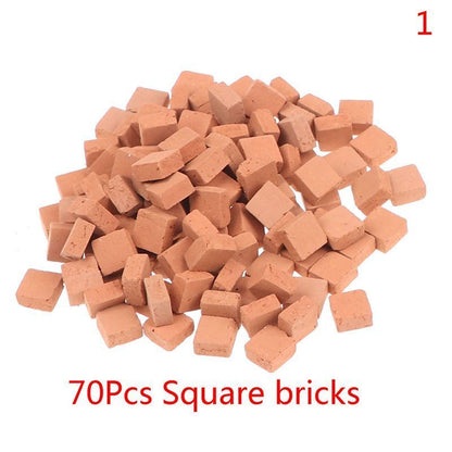 Simulation Brick 50-120Pcs Clay DIY Building Scenery Dollhouse Mini Landscape