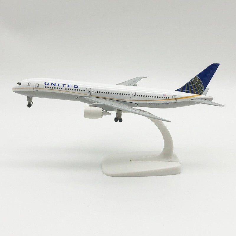 UNITED AIRLINES B787 Plane Display 20cm Simulation Diecast Alloy Model Airplane