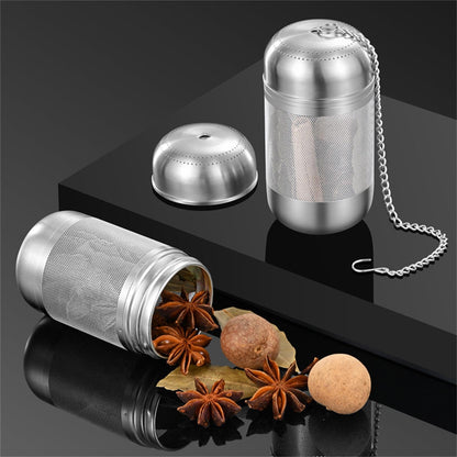 Stainless Steel Tea Infuser Tea Leaves Spice Seasoning Ball Strainer Filter Set
