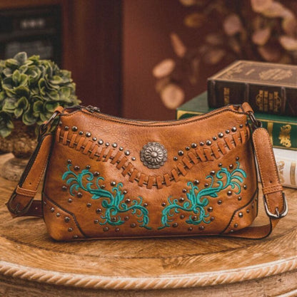Celela Women Bag Handbag Embroidered Studs Stitch Shoulder Crossbody Bags