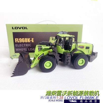 1:35 27CM LOVOL FL968K-E Electric Wheel Loader Construct Machine Diecast Model