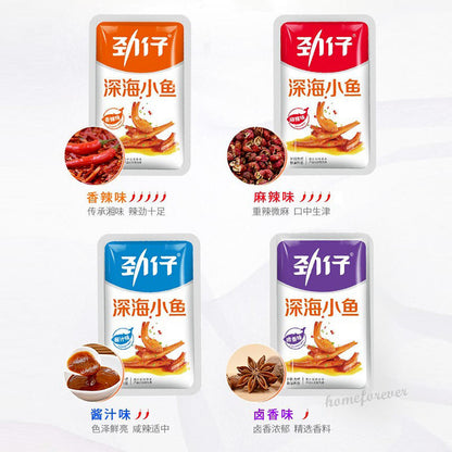 Jinzai Small dried fish spicy snacks Mixed flavor