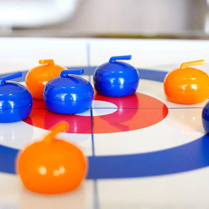 Tabletop Mini Curling Game, Measures Almost 4 Feet Long and Rolls Up Quickly
