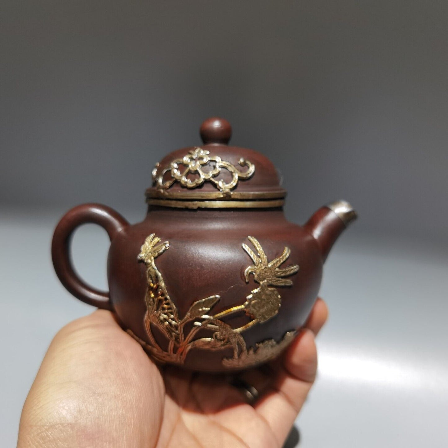 vintage chinese yixing purple clay teapot zisha ceremony exquisite gift teaware