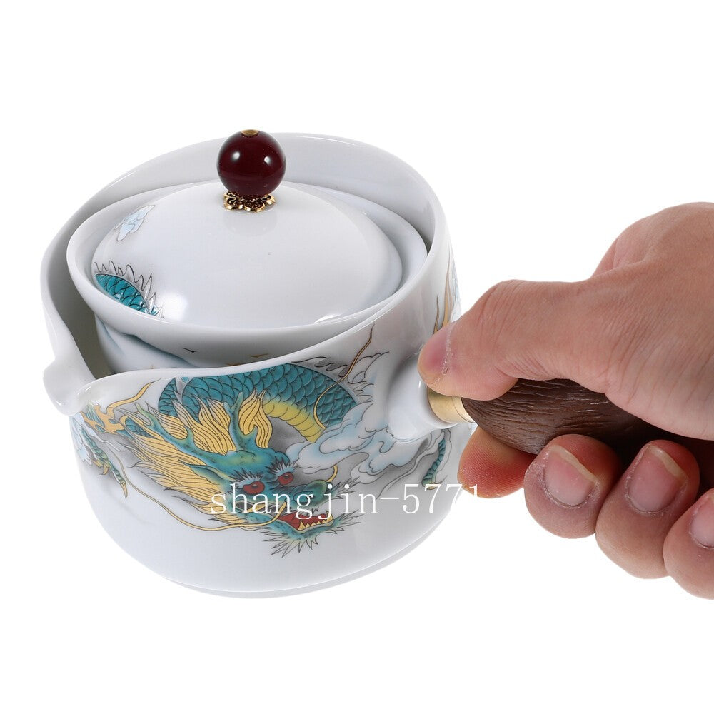 Chinese Style 360° Rotation Portable Ceramic Tea Kettle Tea Kettle