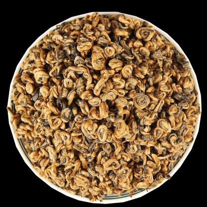 250g 2023 Yunnan Chinese Golden Spiral Black Tea Dianhong Red Single Bud Black