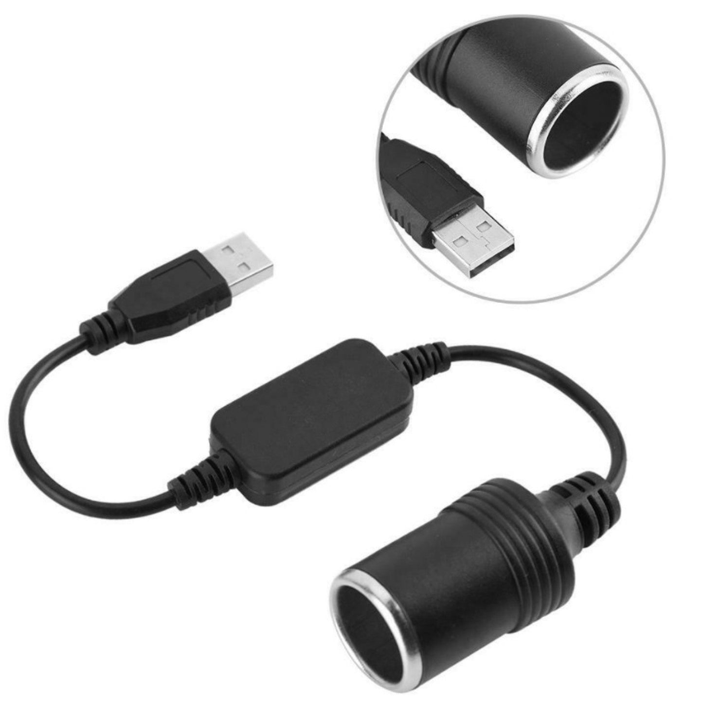 Universal USB Car Boost Line Socket Power Conversion Adapter Charger Cable