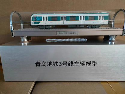 1:68 Qingdao Metro Line 3 Subway Train Passenger Car Diecast Model　40CM