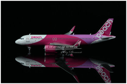1:400 JC Wings Peach AIRBUS A320neo Passenger Airplane Diecast Aircraft Model