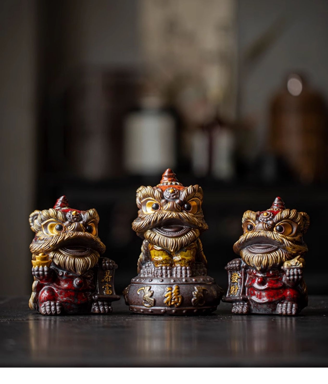 Awakening Lion Ornament Ceramic Lion Tea Pet Decorative Crafts Gift