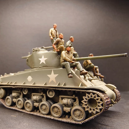 Homemade 1/72 WWII U.S. Military 2 Persons （without Tank ）Finished Model