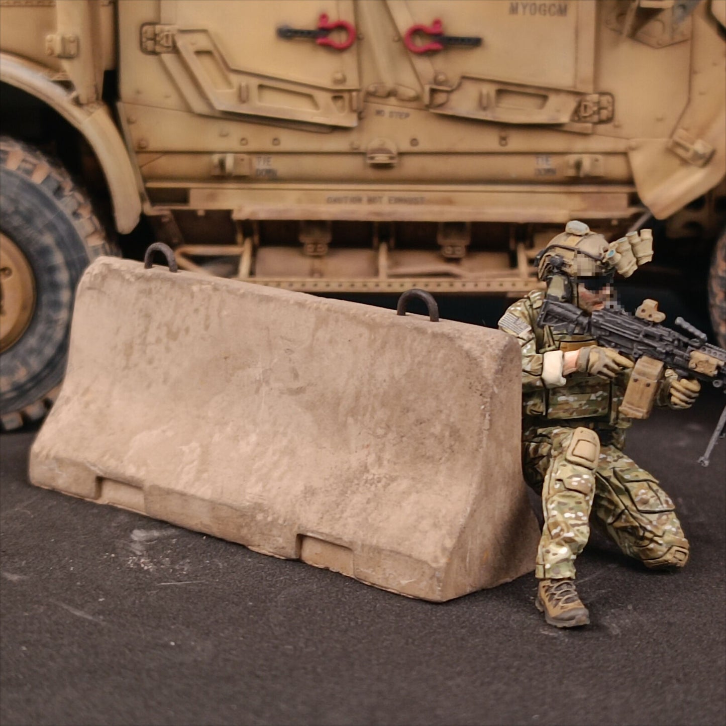 1/35 Diorama Cement Barriers Model for Tank Armoured Vehicle Military Scene Prop