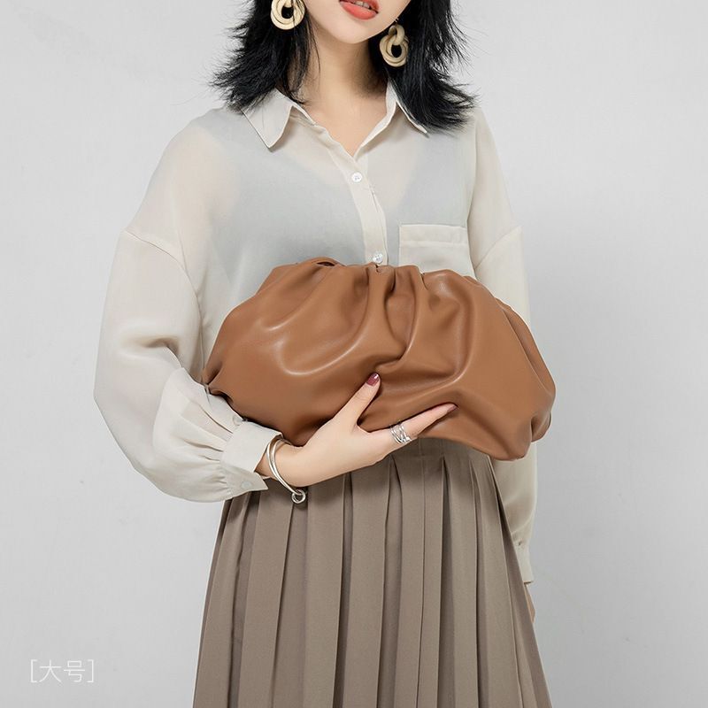 High Quality Synthetic Leather Cloud Bag Shoulder Purse Crossbody Satchel Clutch