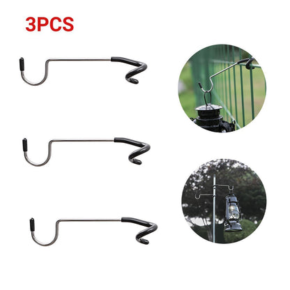 Stainless Steel Light Stand Holder Hooks Portable Tent Pole Lamp Hanger Hunting