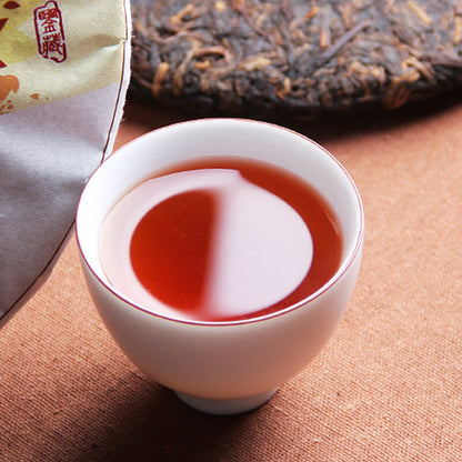 2017 Haiwan Amber LaoTongZhi Hu Po Chun Ripe Pu'er Tea Shu Puer Chinese Tea 357g