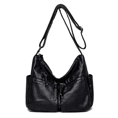 Leather Handbag Women Bags Shoulder Crossbody Bags Polyester Purse Bucket Shape