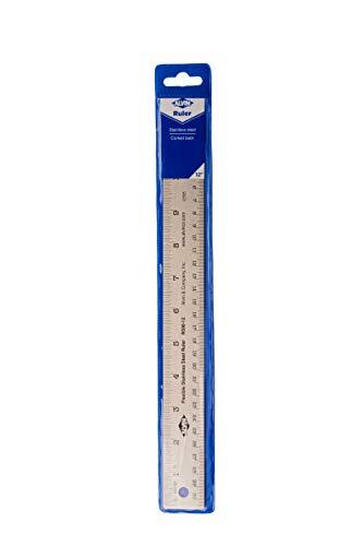 ALVIN 12" Stainless Steel Ruler w\ Non-skid Cork Backing-Measure curved Surfaces