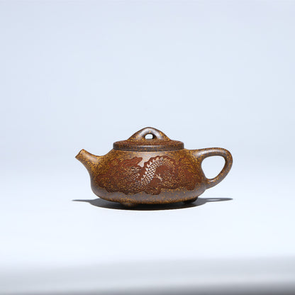 14 Infuser Holes Handmade Tea Pot Real Yixing Zisha Duan Clay Dragon Carved Pots