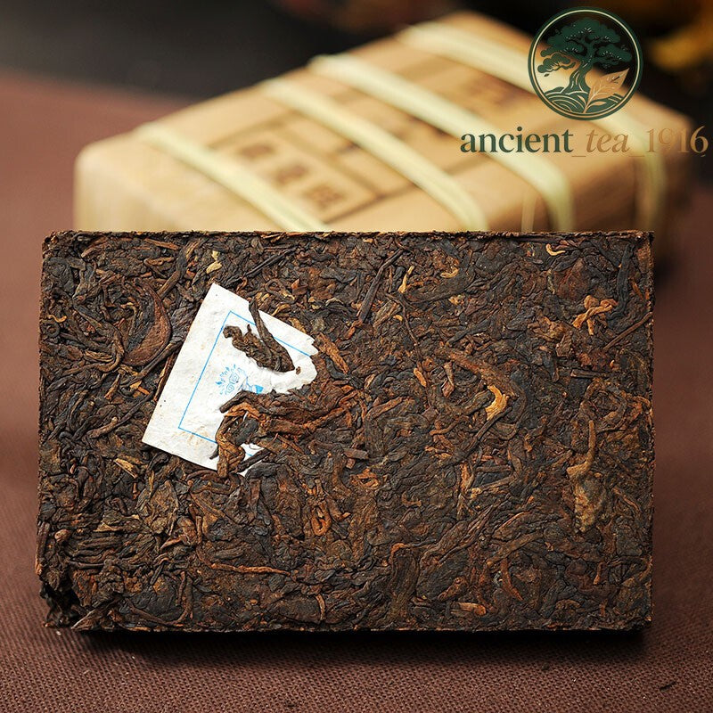 500g Lao Man E Pu-erh Tea Brick Ancient Tree Yellow Slice Ripe Puer Pu'er Tea
