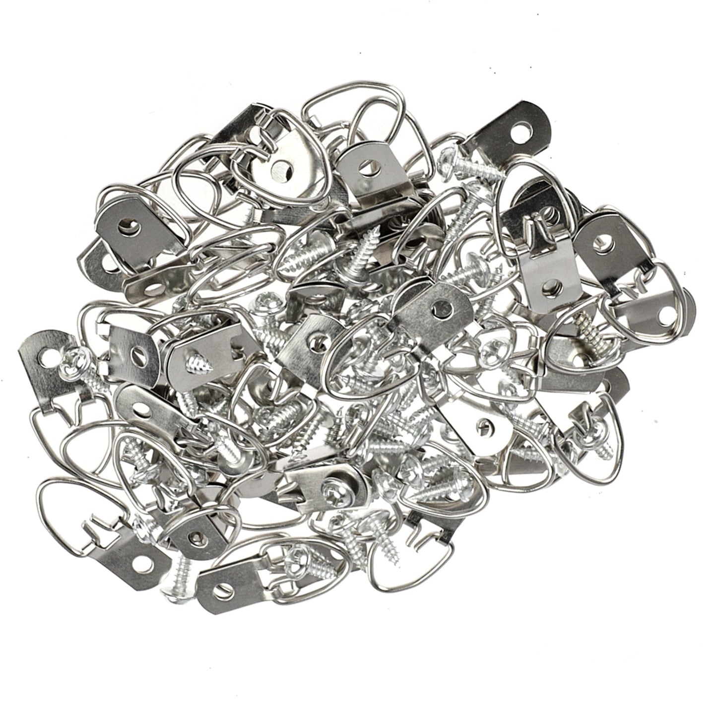 100Pcs/Set Metal D Ring Picture Frame Hangers with Screw Photo Frame Accessories