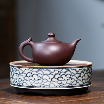 China Yixing Zisha Pottery Handmade Purple Clay 小月牙 Mesh Teapot Tea Pot