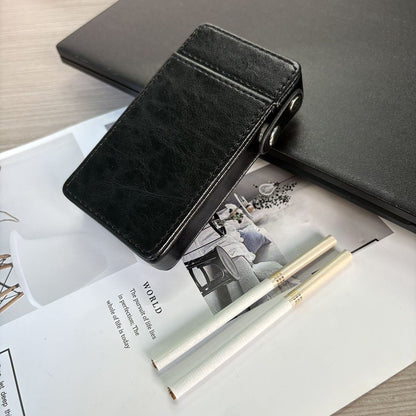 Leather Cigarette Case 8mm 20pcs Magnetic 10.4×6.1×3.2cm Men’s Storage Box