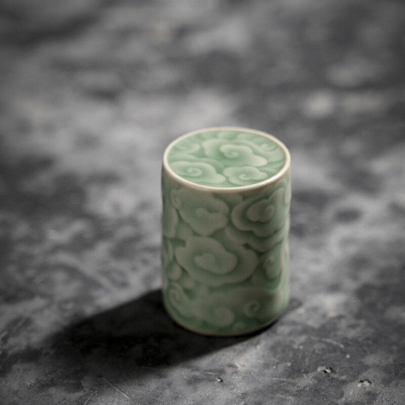 Porcelain Holder For Lid Of Tea Pot Longquan Celadon Rack Lucky Cloud Relief New