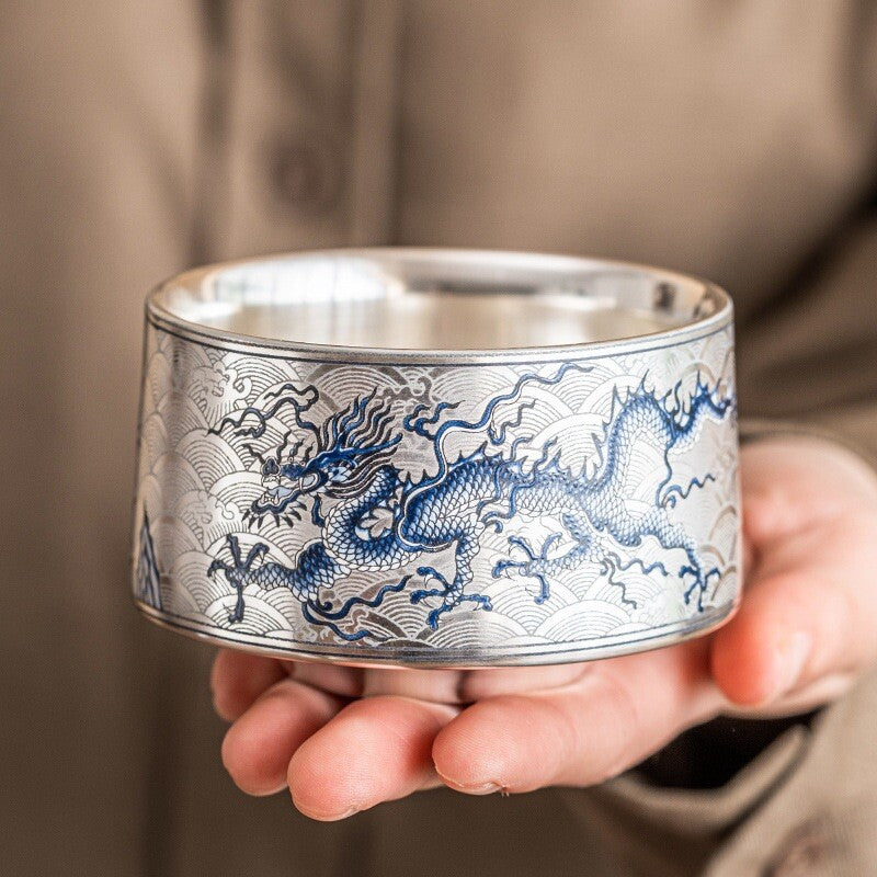 Blue And White Cup Household Tea Cup Large Capacity Ceramic Kung Fu Cup 160ml