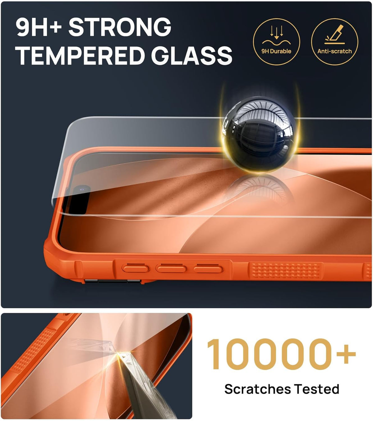 for Iphone 17 Pro Max Case with 2X Screen Protector, Card Holder & Kickstand & S
