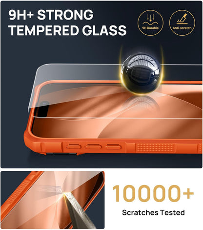 for Iphone 17 Pro Max Case with 2X Screen Protector, Card Holder & Kickstand & S