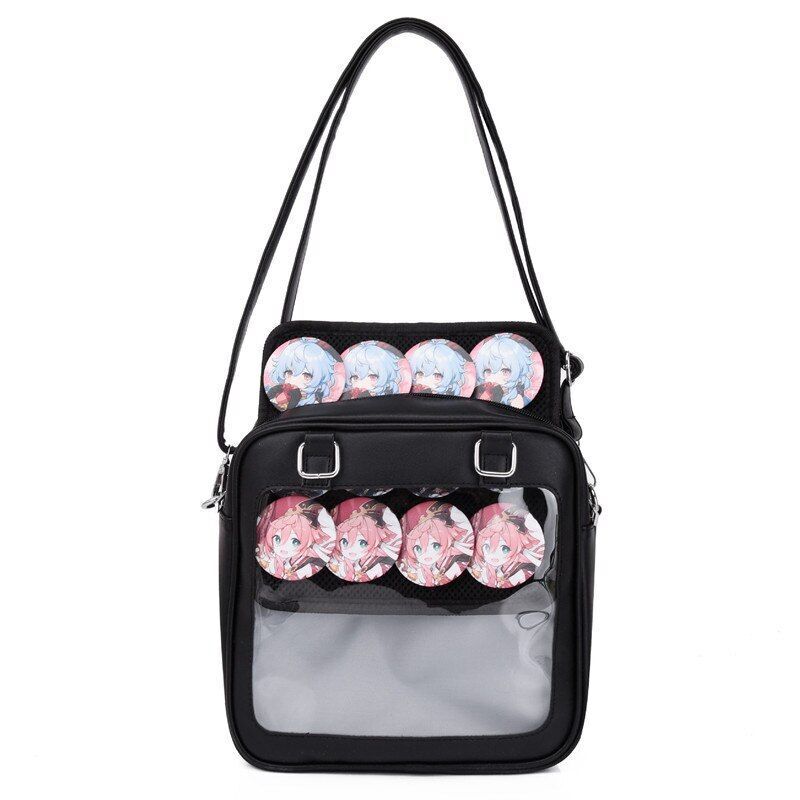 Square Bag Heart Backpack Clear Handbags Transparent Luxury Style Bag Polyester